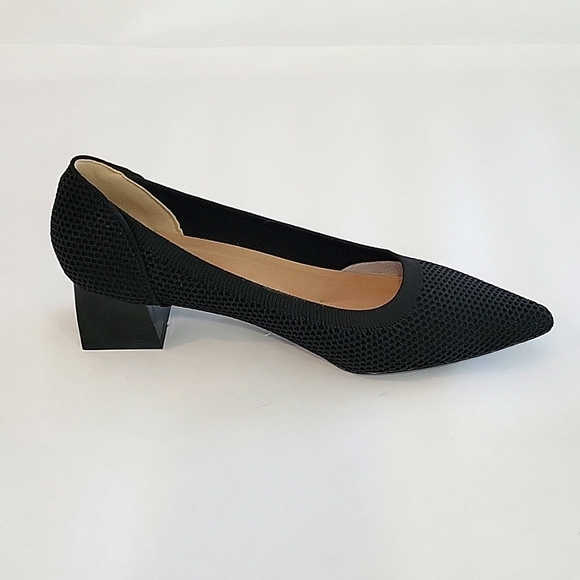Women's Dress Shoes, Comfortable Knitted Shoes with Chunky Heel and Closed Toe - Picture 12 of 12